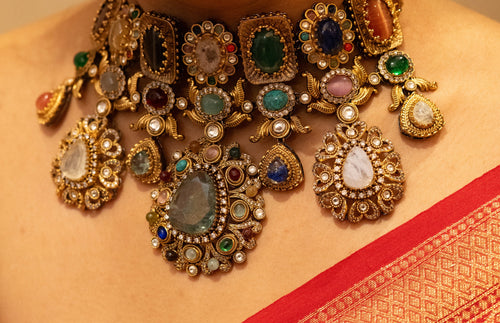 Amrapali inspired vintage necklace set