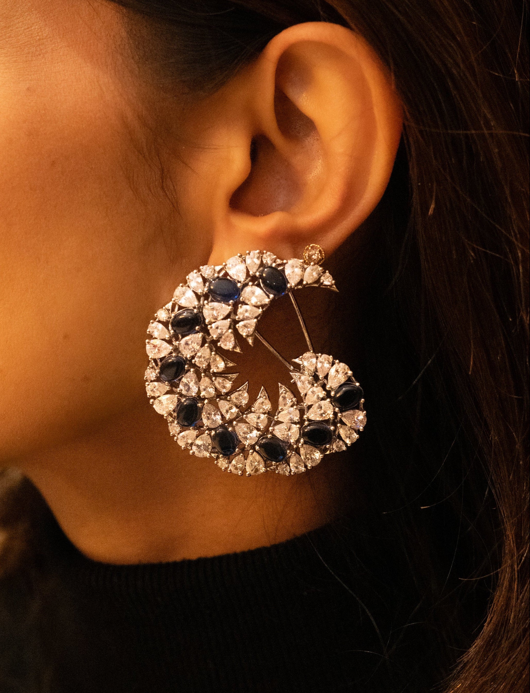 Midnight Celeste Statement Brooch