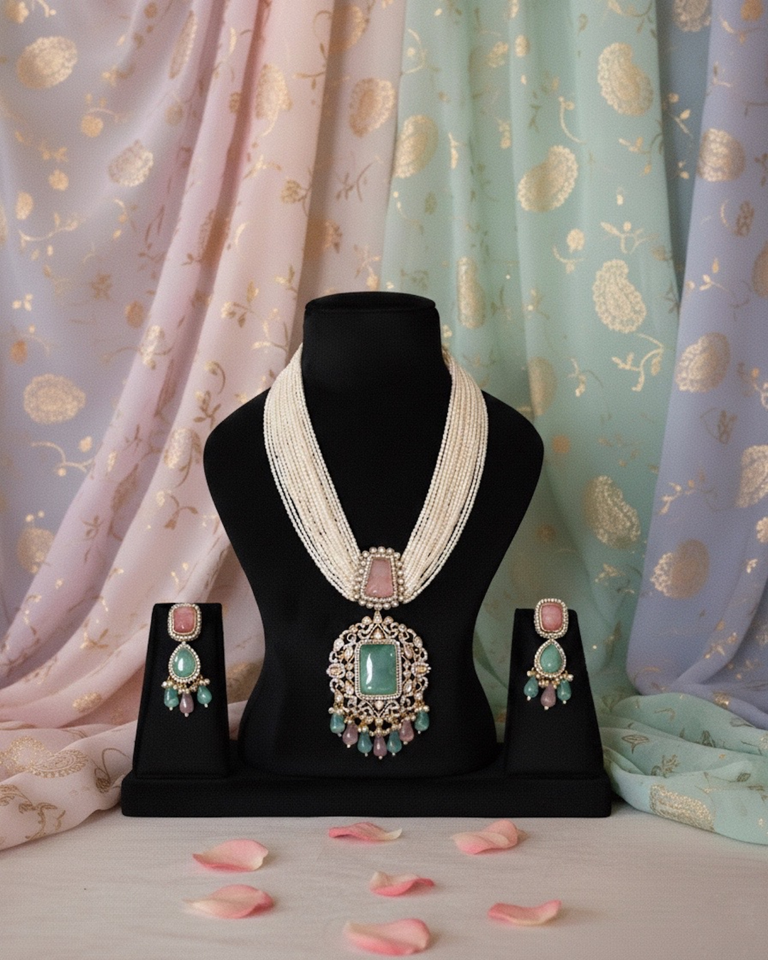 Pastel Pearl Heirloom Necklace Set