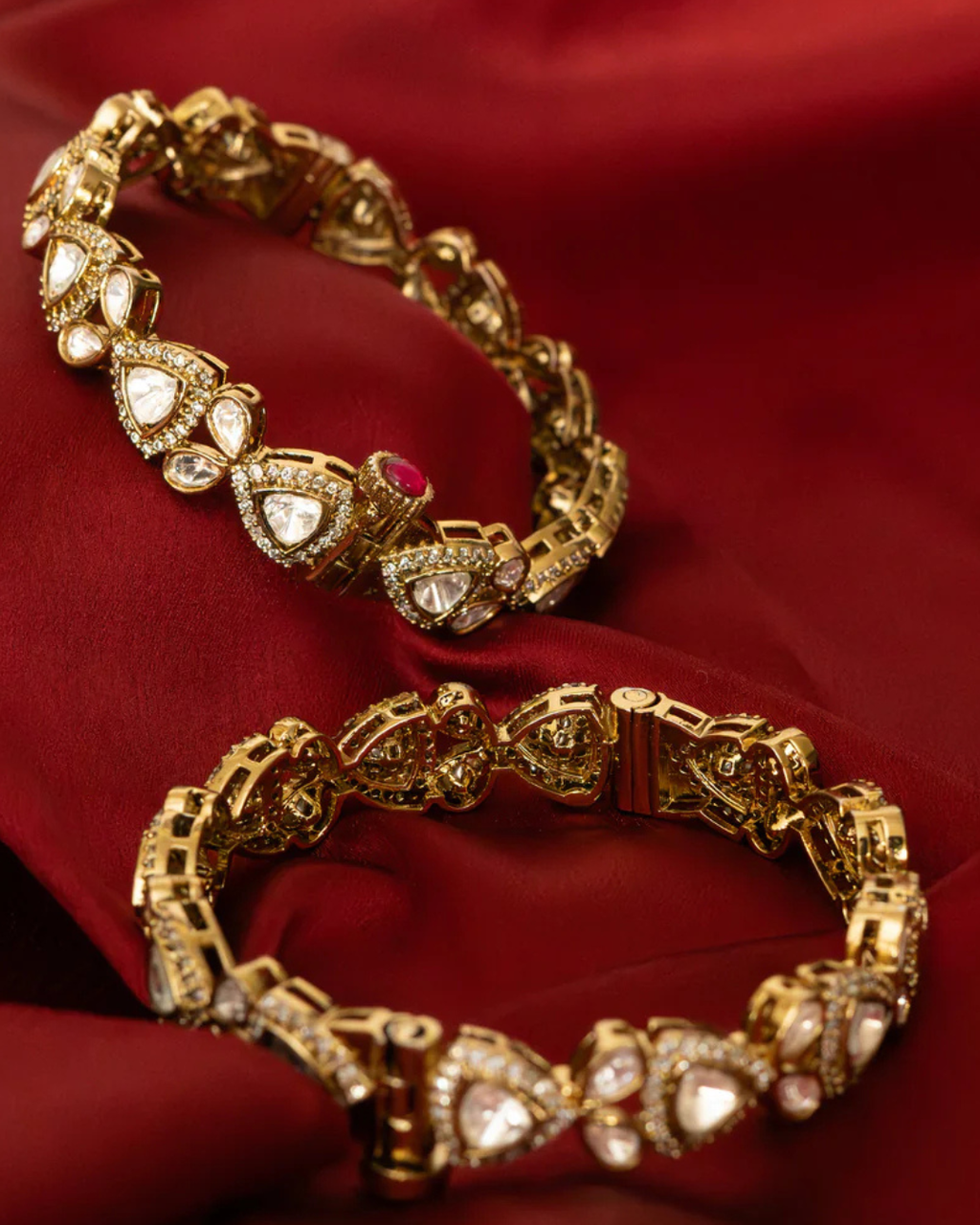 Rajwada Polki Ruby Kada