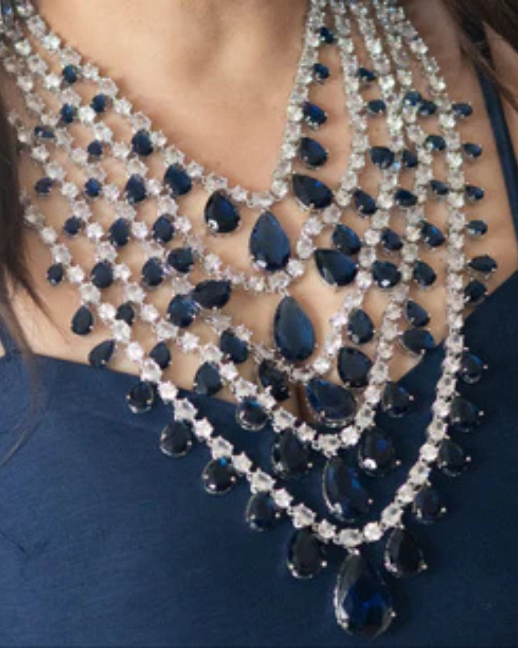 Midnight Cascade Statement Necklace