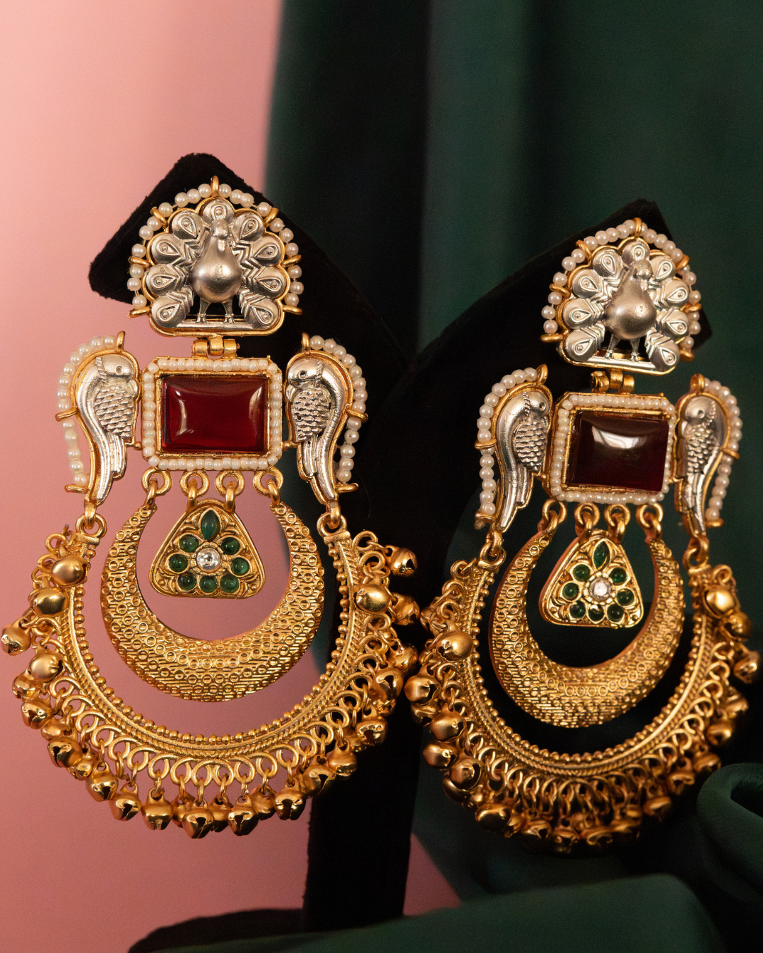 Mayurika Chandbali Earrings