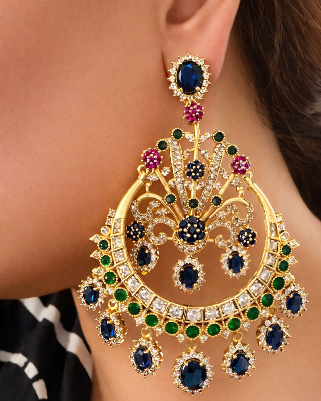 Royal Sapphire Chandelier Earrings