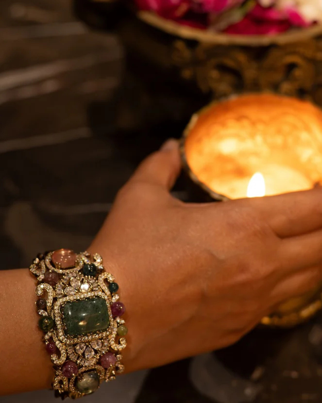 Victorian Luxe Gemstone Cuff