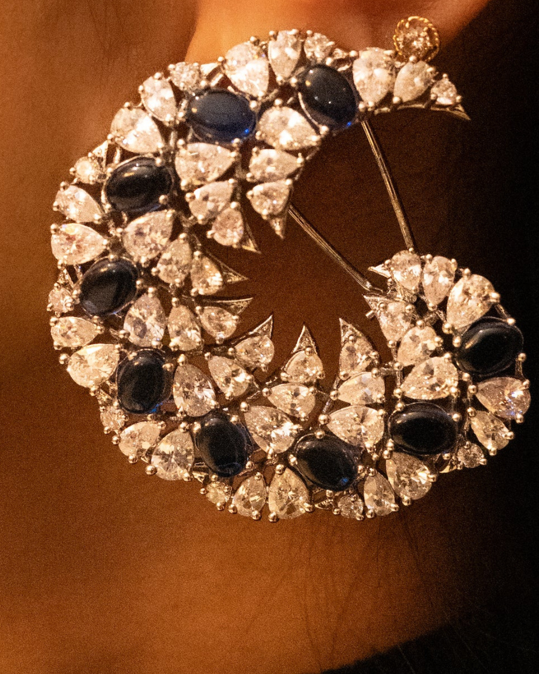 Midnight Celeste Statement Brooch