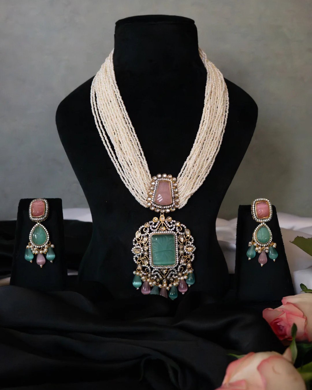 Pastel Pearl Heirloom Necklace Set