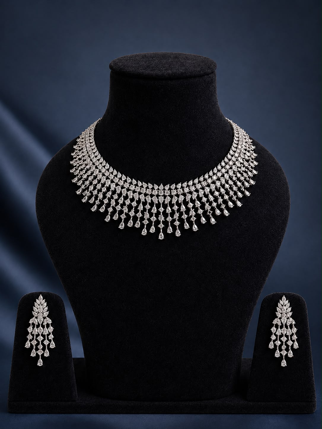 Diamond Drape Necklace Set