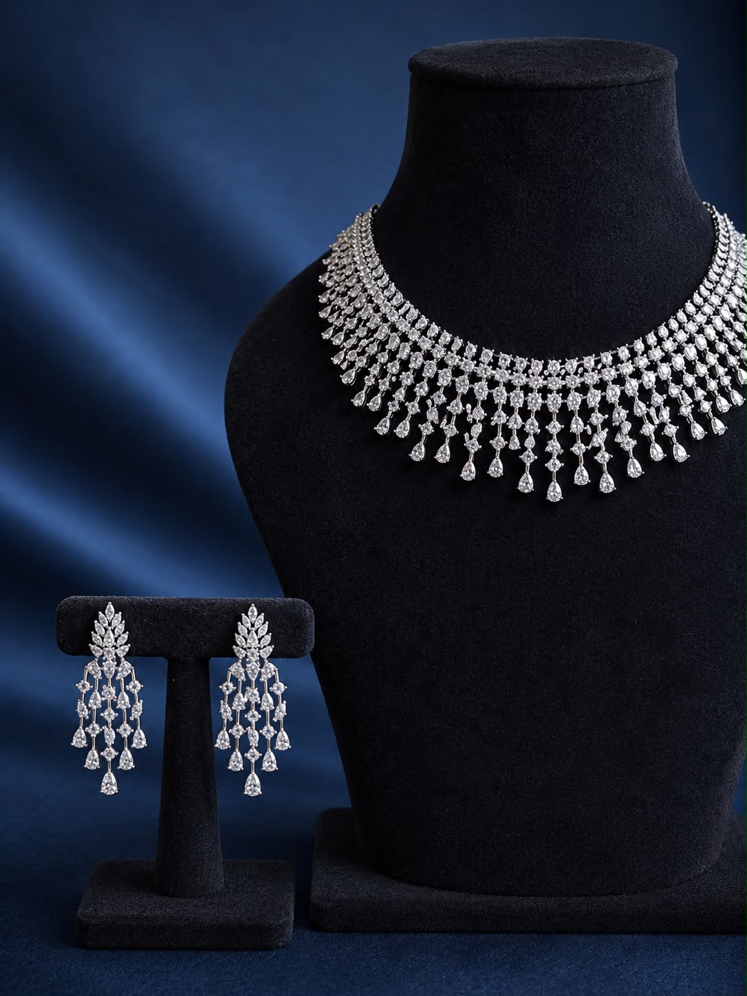 Diamond Drape Necklace Set