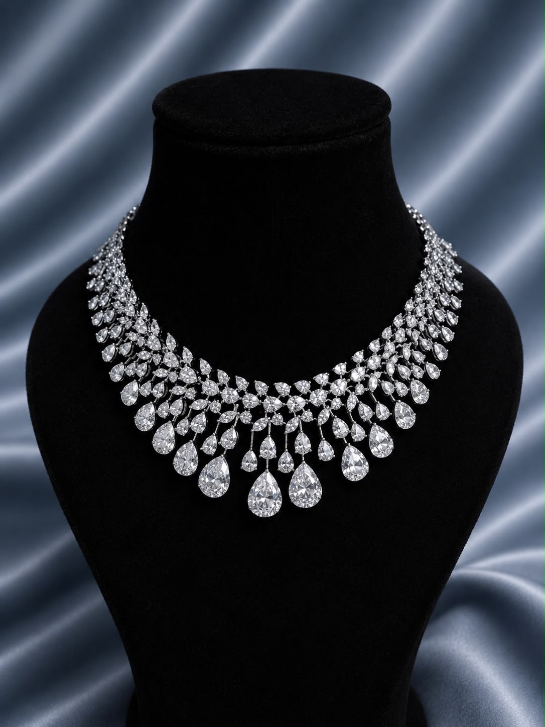 Celestial Dew Drop Diamond Necklace Set