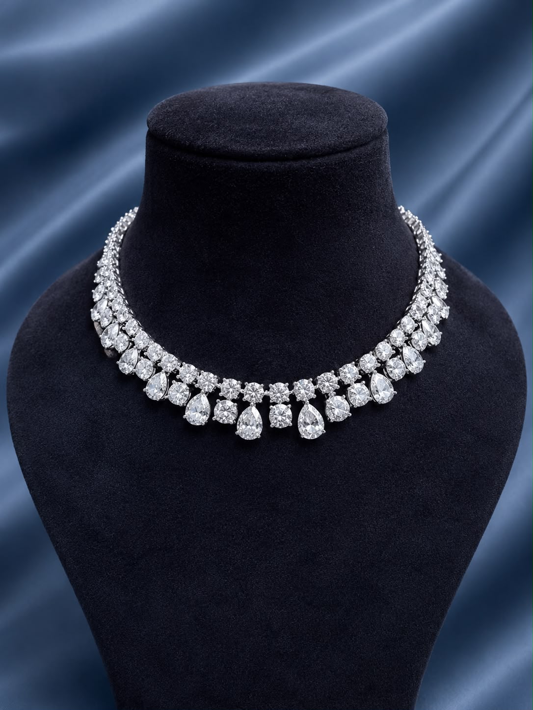 Celeste Teardrop Diamond Necklace Set
