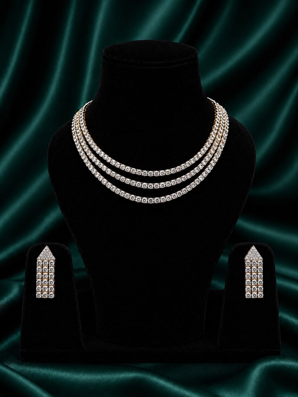 Golden Cascade Elegance Necklace Set