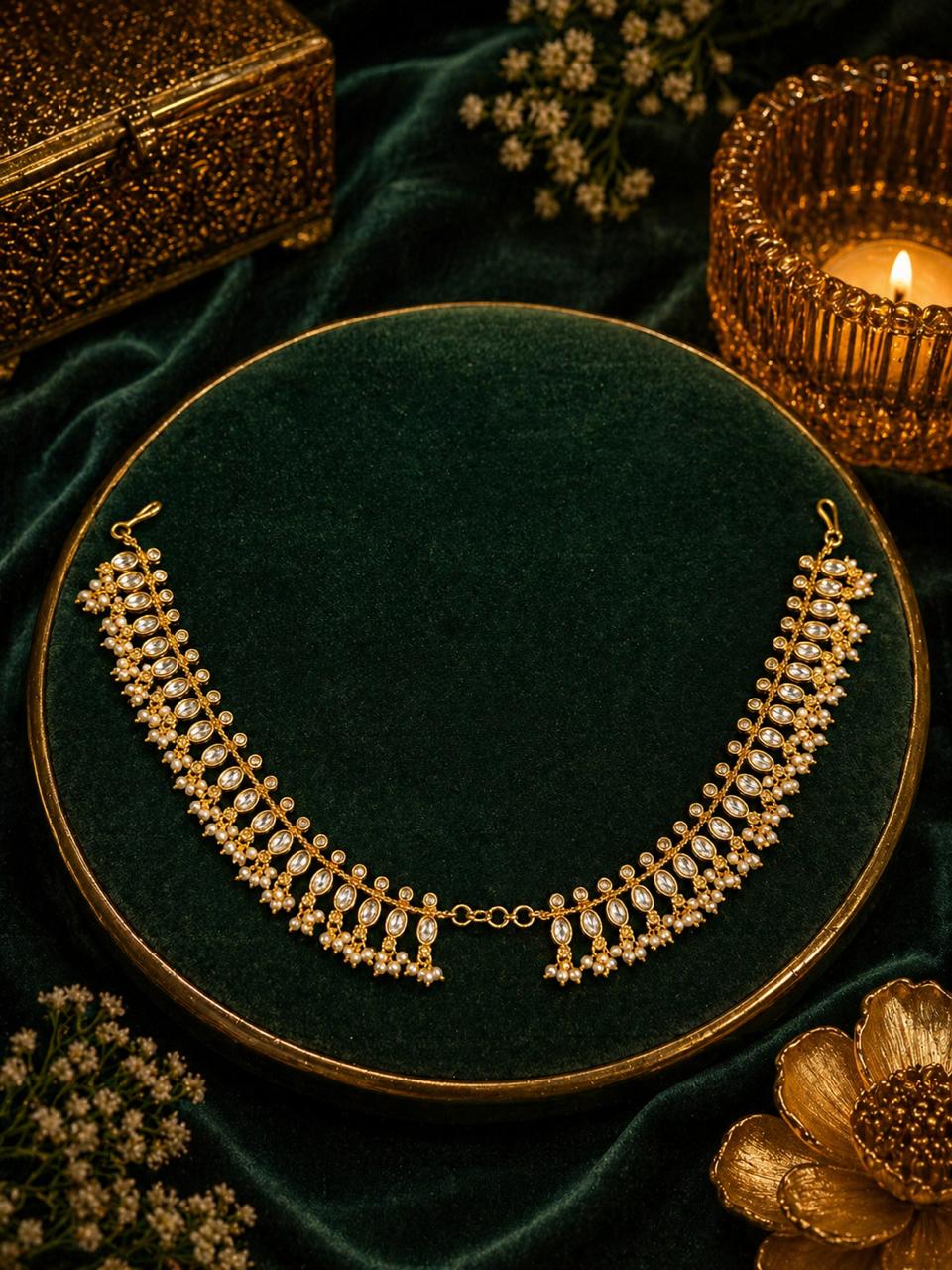 Moissanite & Gold Maathapatti