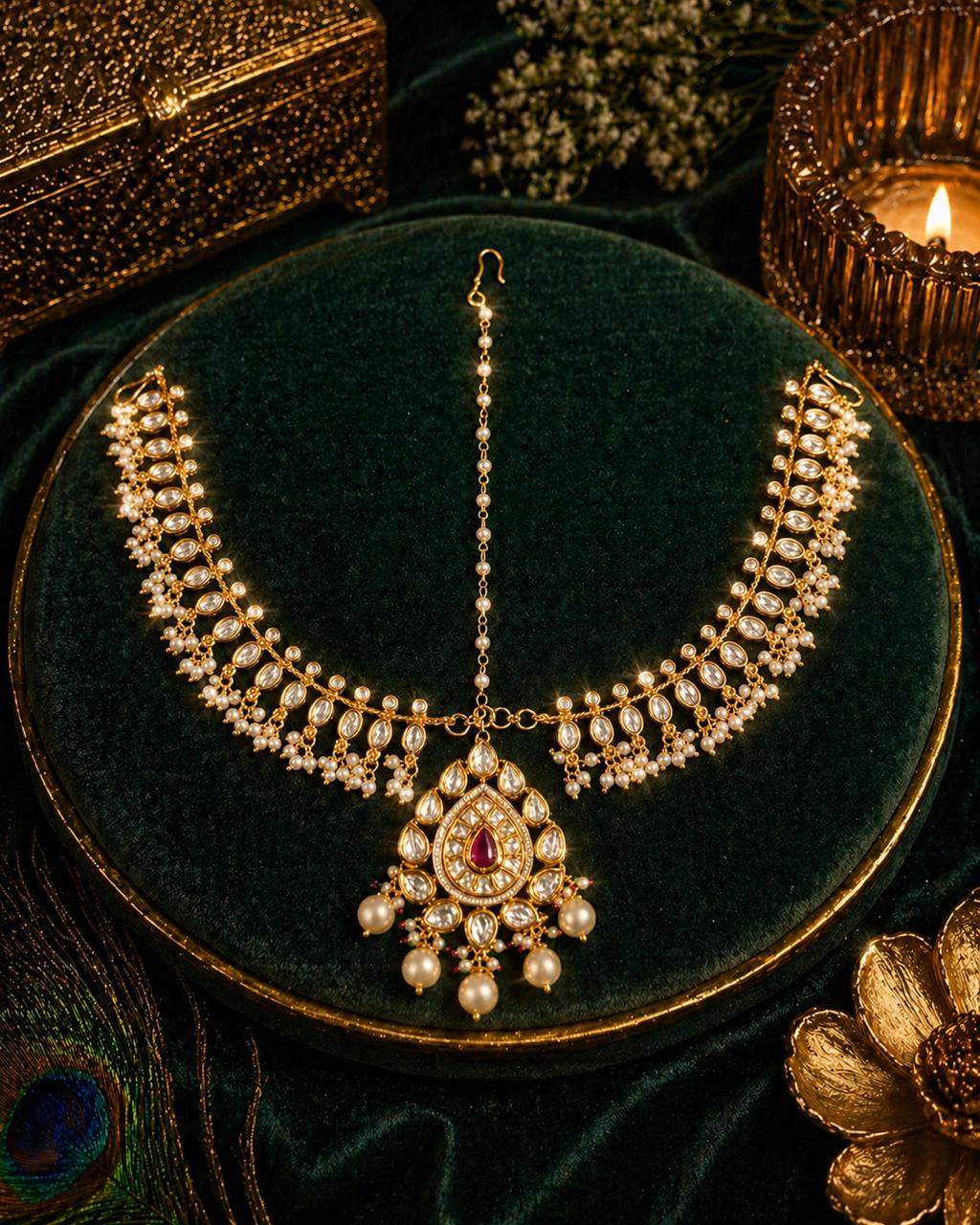 Moissanite & Gold Maathapatti