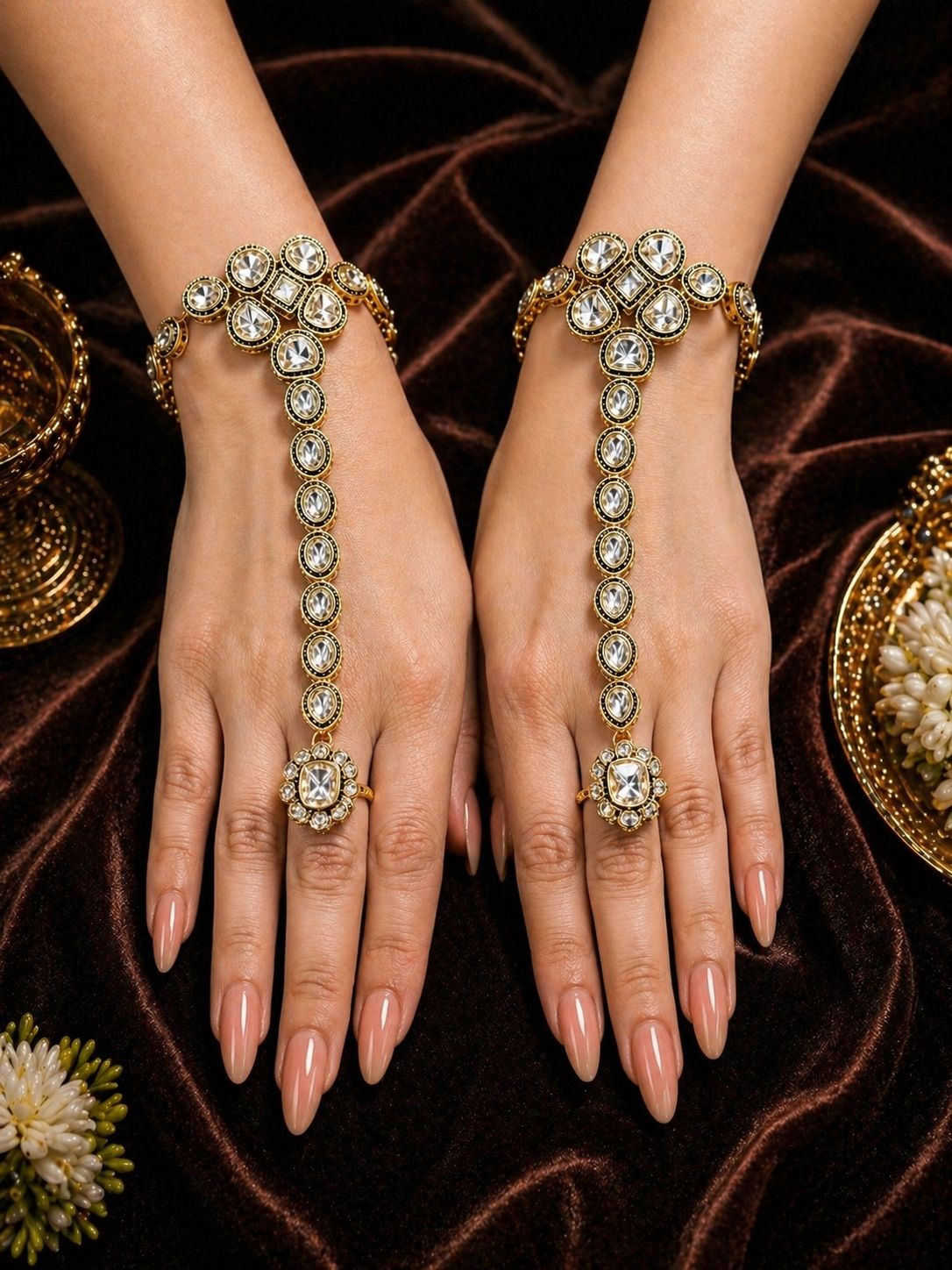 Kundan Polki Haathphool