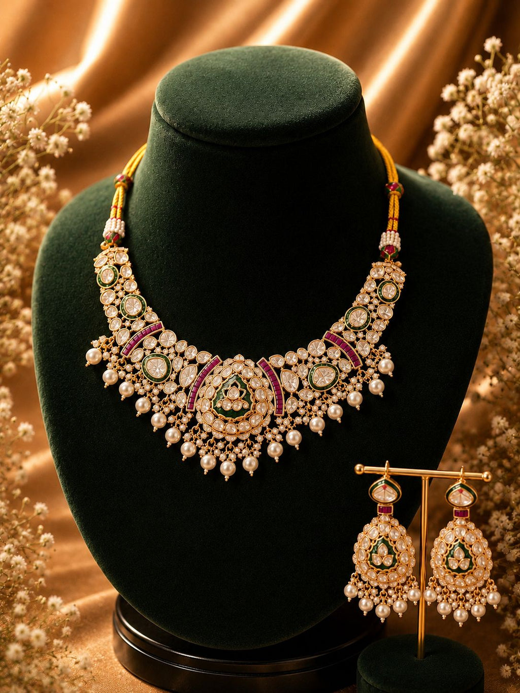 Roohani Moissanite Polki Set