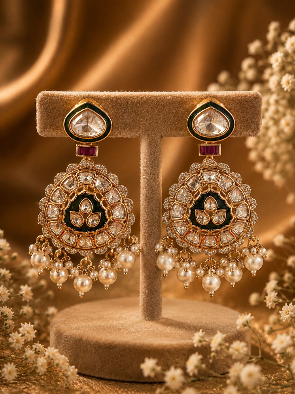 Roohani Moissanite Polki Set