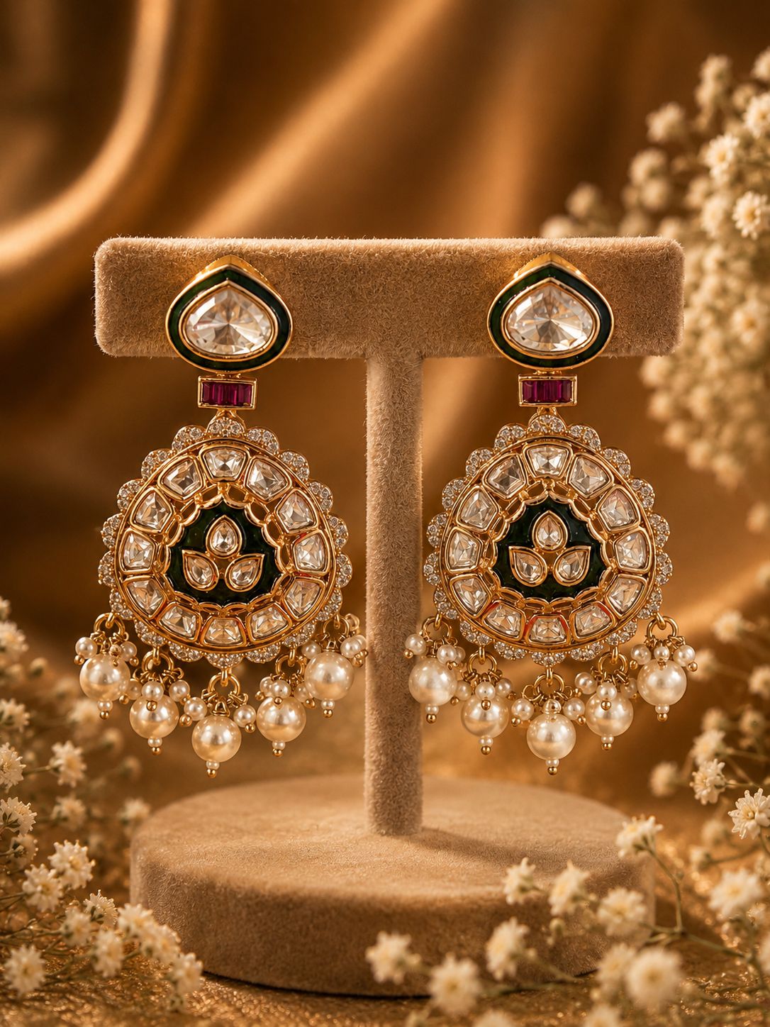 Roohani Moissanite Polki Set