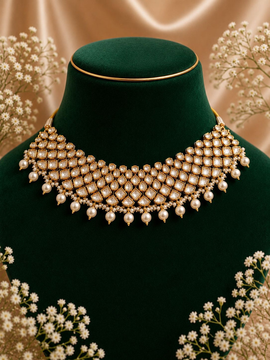 Noor-E-Meher Pure Moissanite Set With Maang Tikka