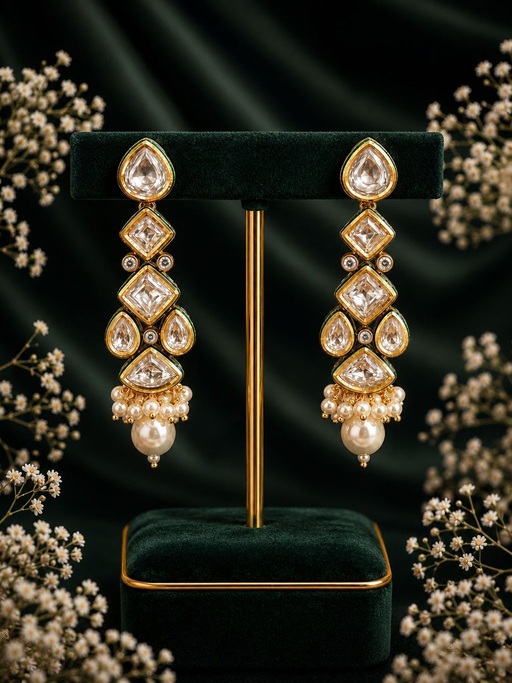Noor-E-Meher Pure Moissanite Set With Maang Tikka
