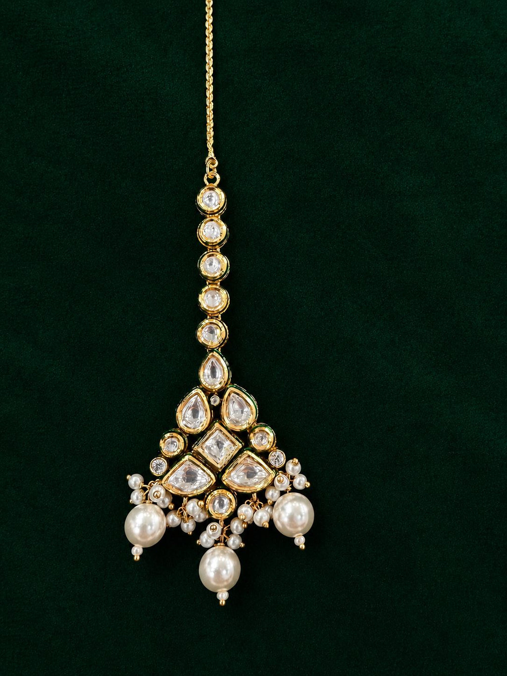 Noor-E-Meher Pure Moissanite Set With Maang Tikka
