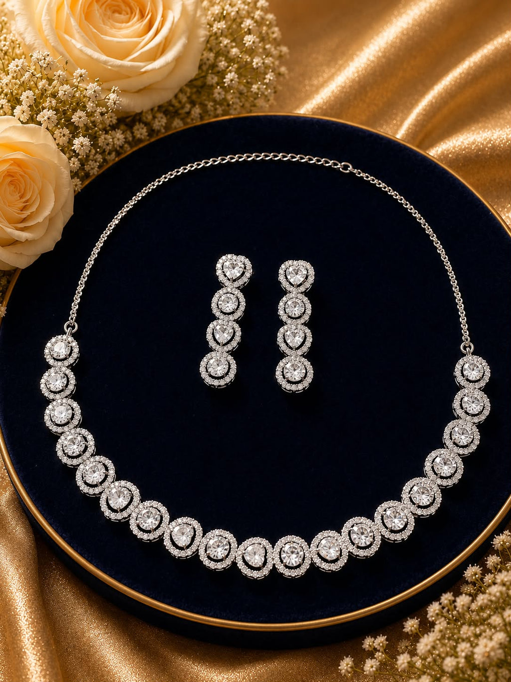 Moonlit Hearts Necklace Set