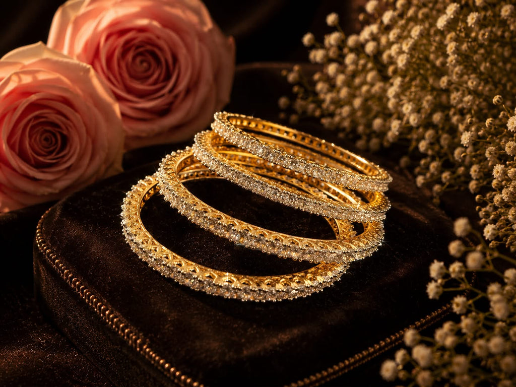 Radiant Grace Solitaire Bangles