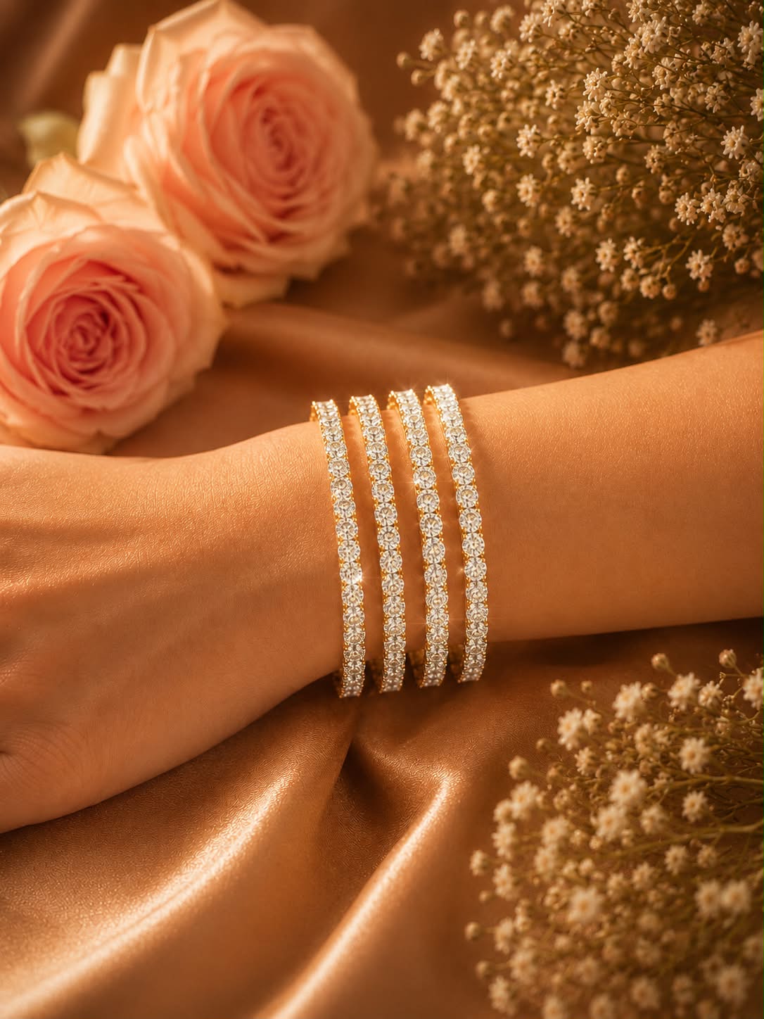 Radiant Grace Solitaire Bangles