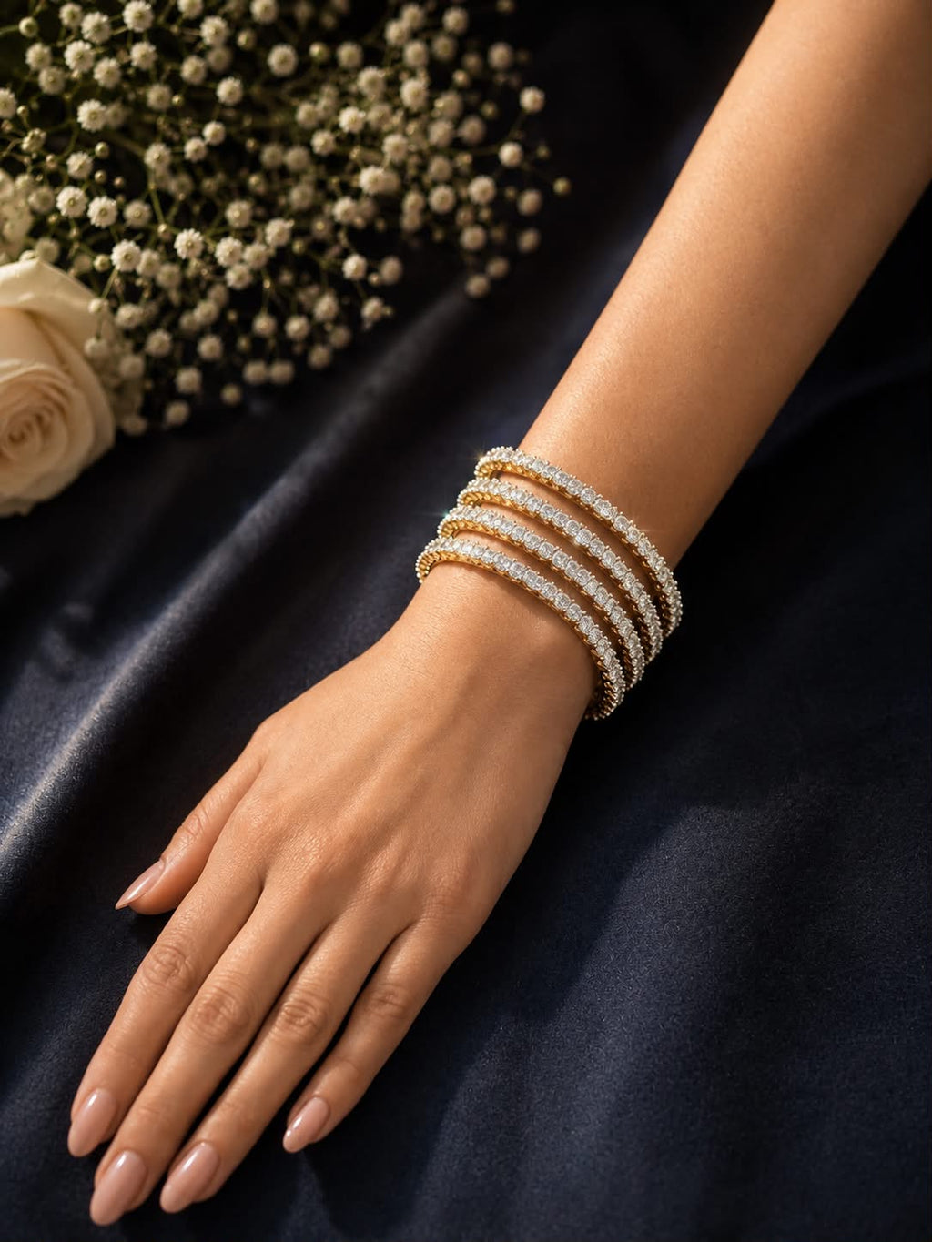 Radiant Grace Solitaire Bangles