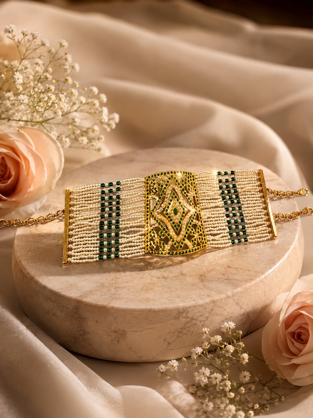 Emerald Noor Pearl Bracelet