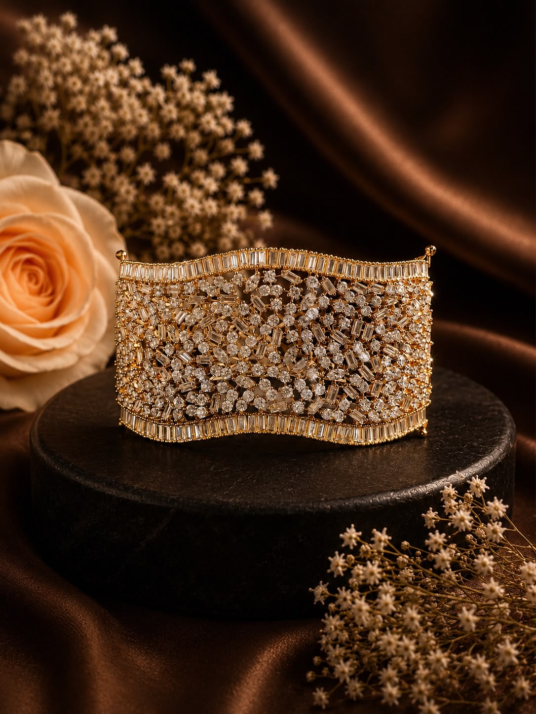 Aurelia Luxe Diamond Wave Bracelet