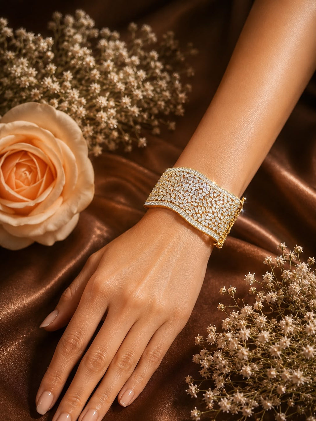 Aurelia Luxe Diamond Wave Bracelet