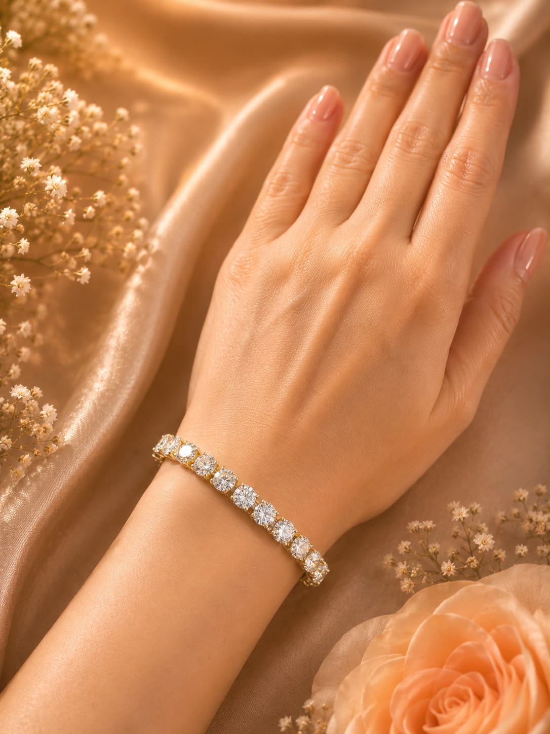 Timeless Brilliance Tennis Bracelet in Gold