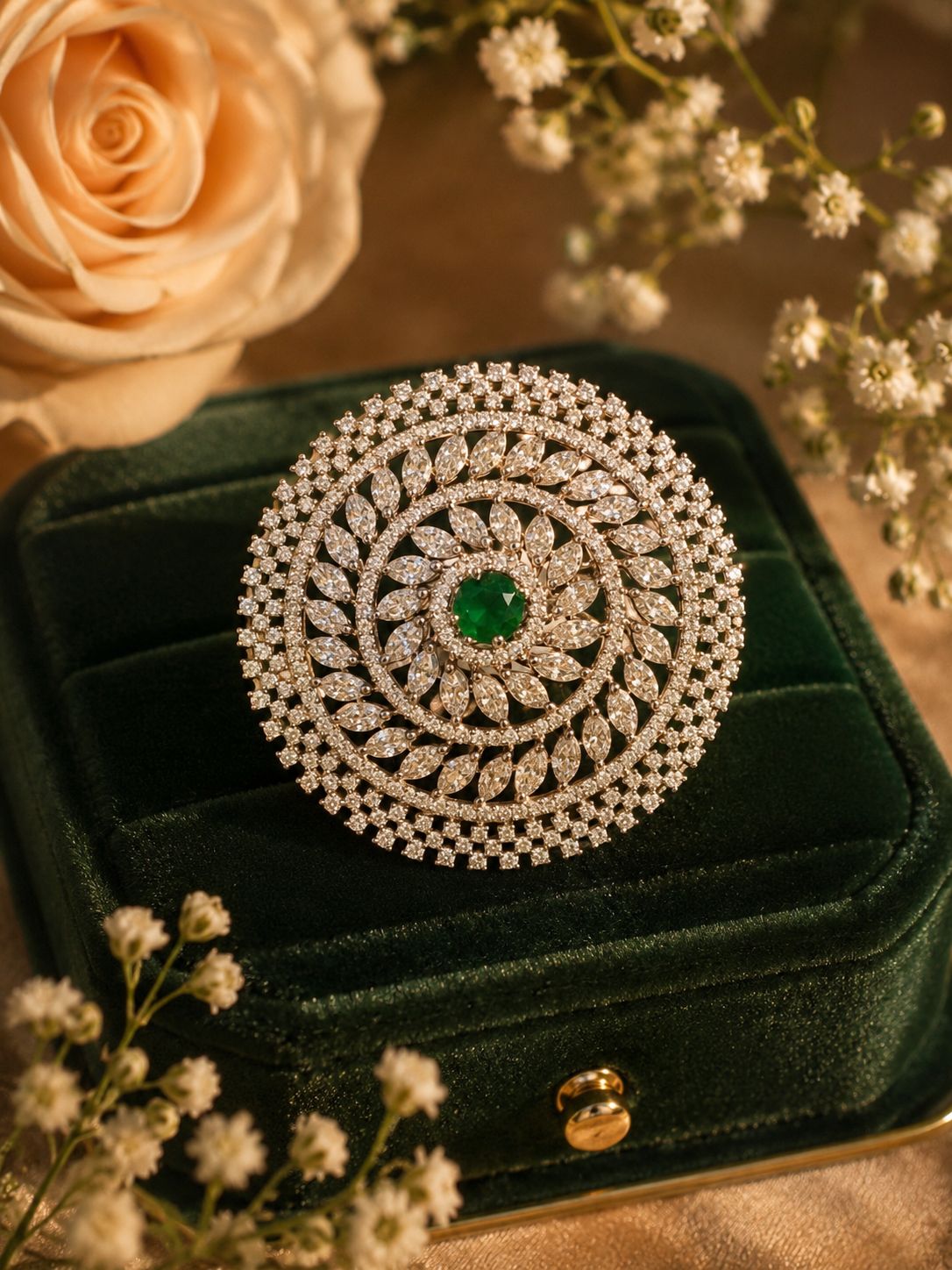 Emerald Celestia Statement Ring