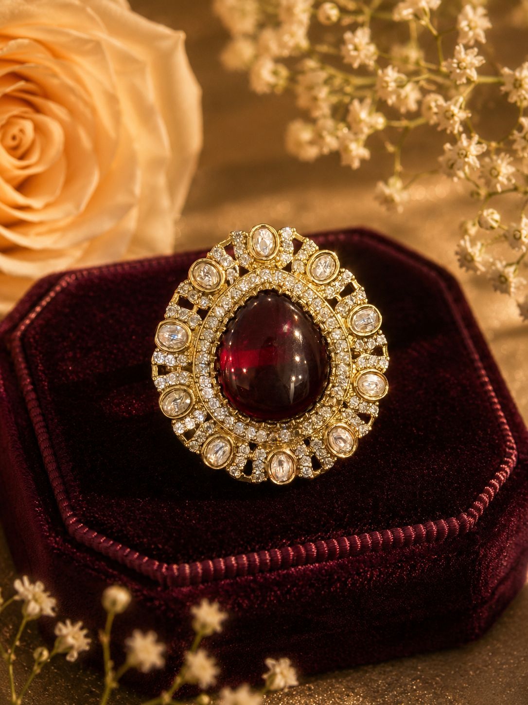 Crimson Sovereign Statement Ring