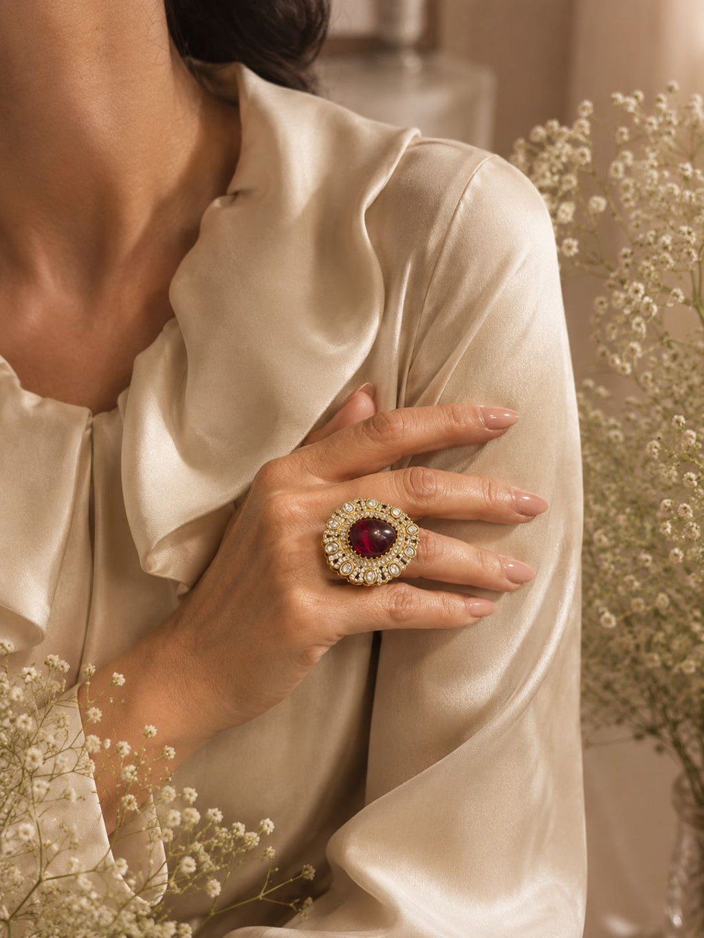Crimson Sovereign Statement Ring