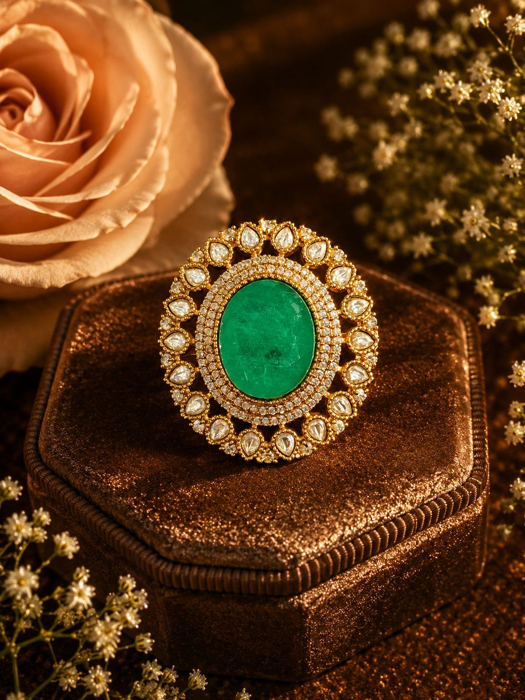 The Maharani Emerald Statement Ring
