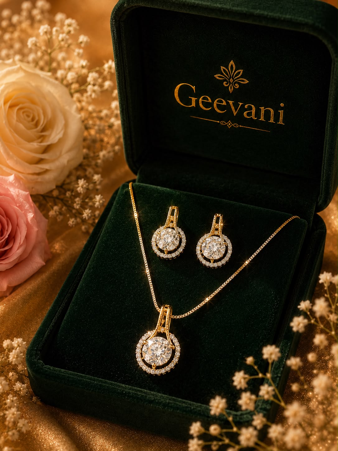 Solitaire Pendant Set