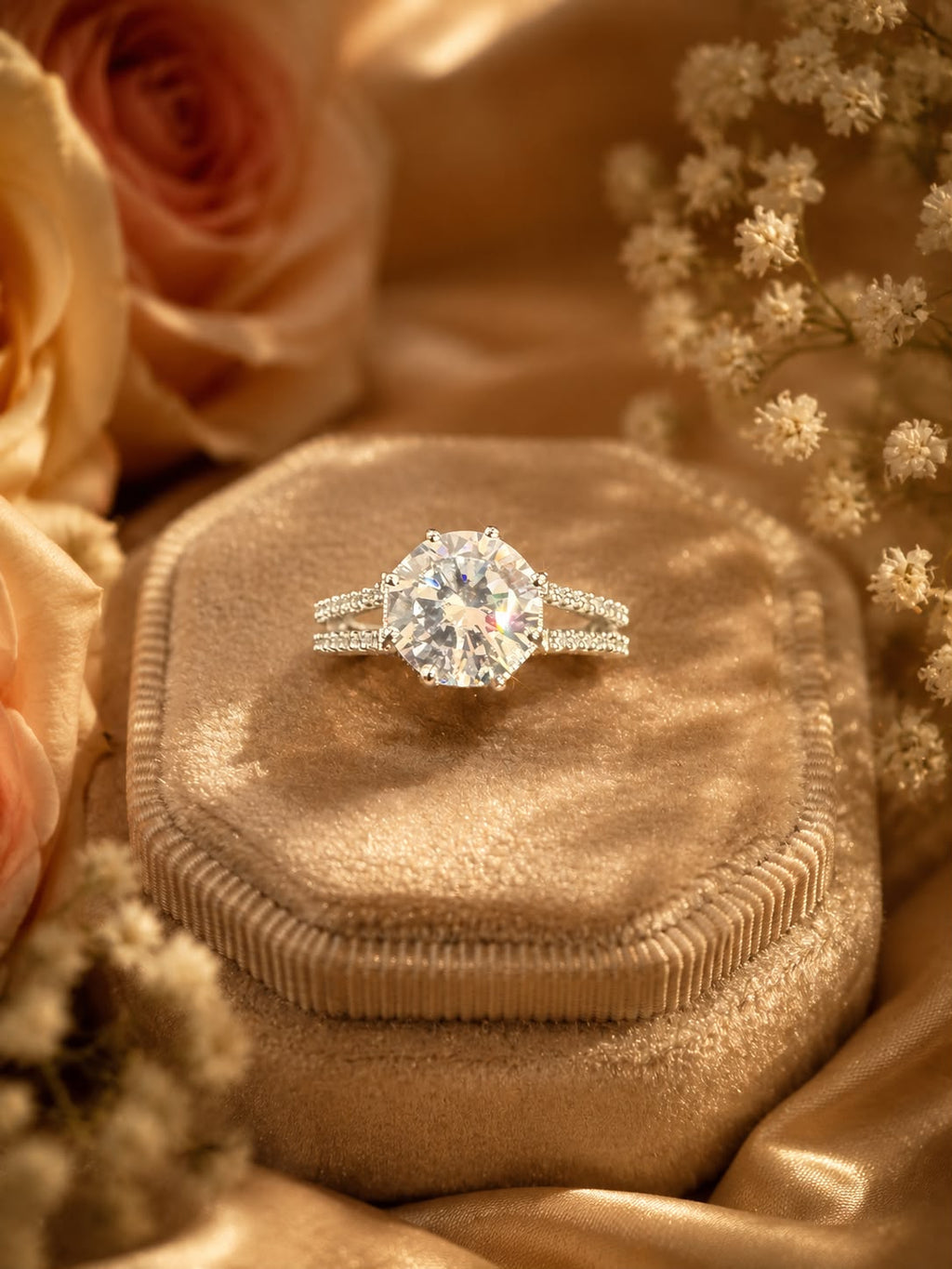 Solitaire Statement Ring