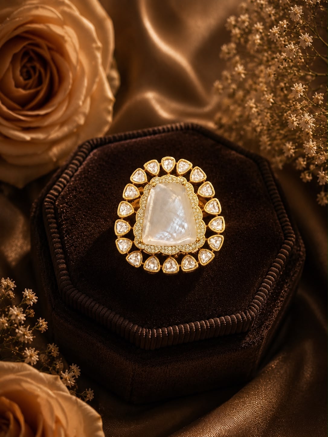 Moonlight Pearl Statement Ring