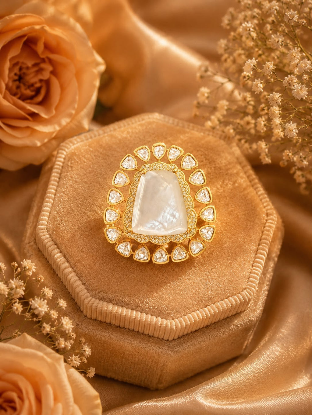 Moonlight Pearl Statement Ring