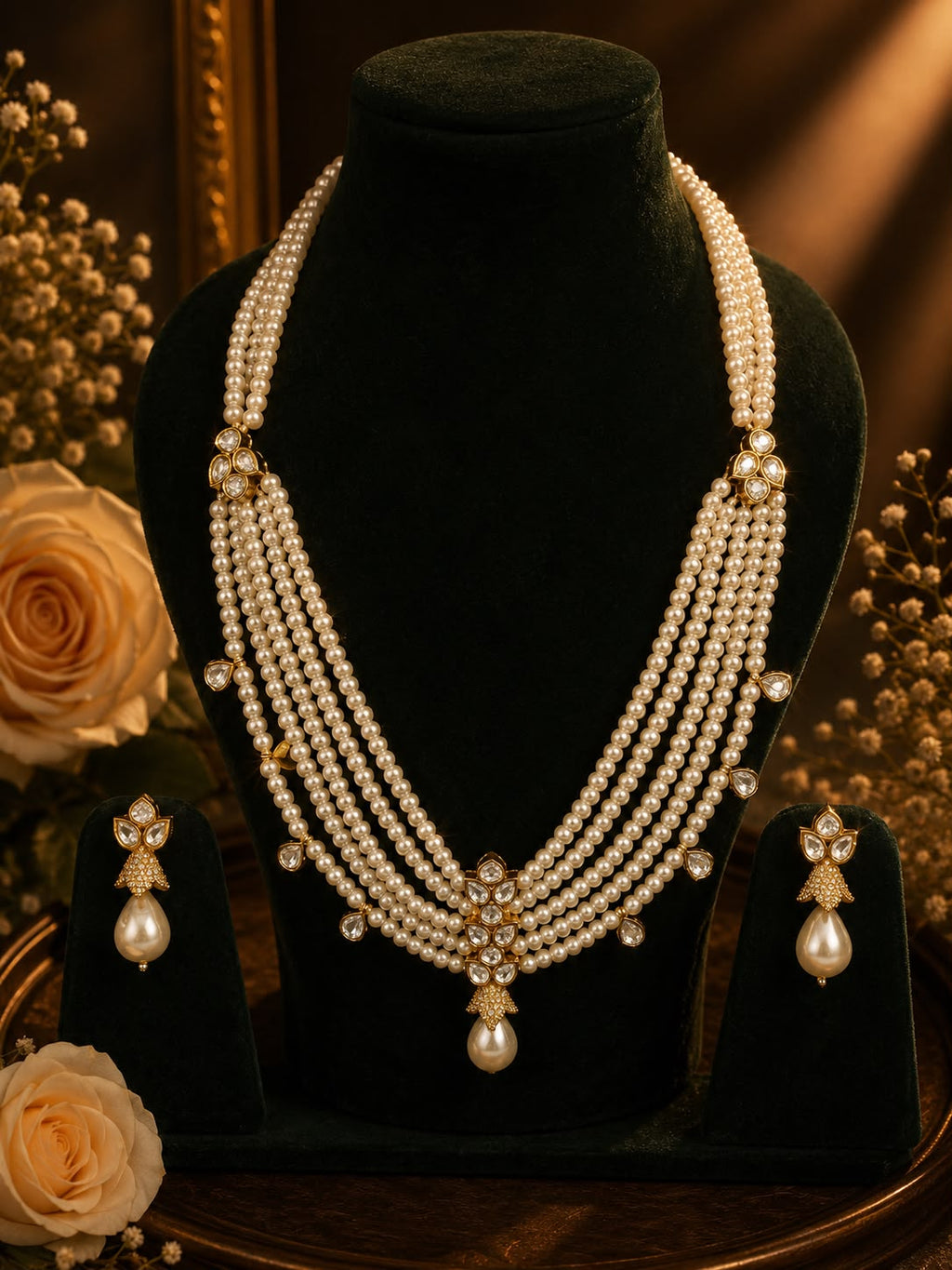 Ivory Grace with Baroque Pearl Drop Set