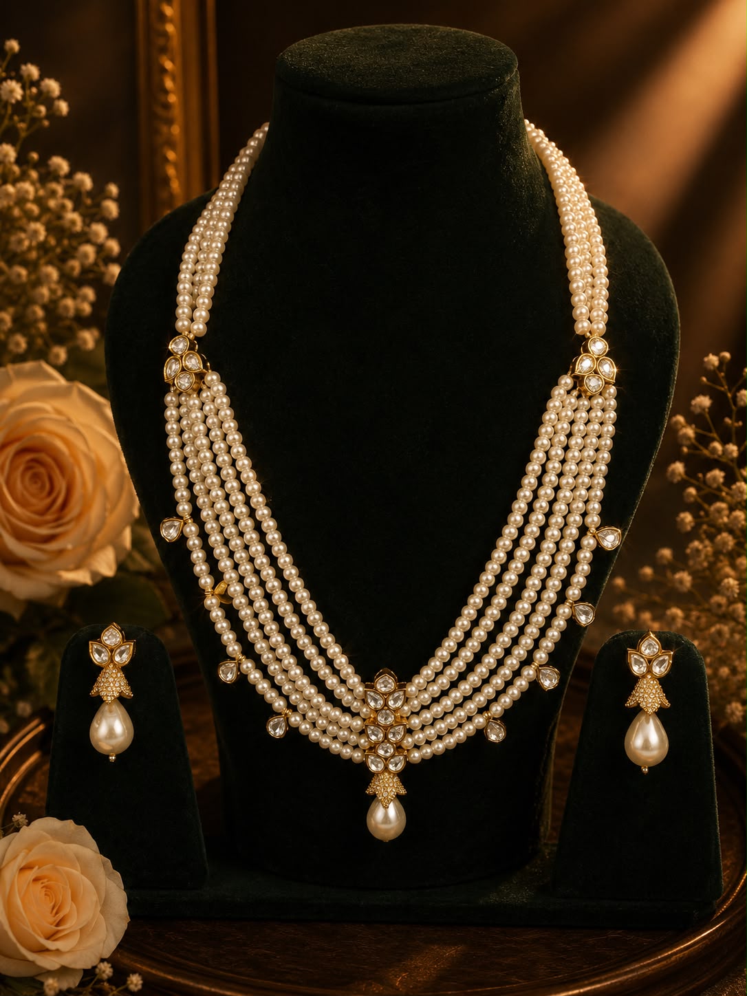 Ivory Grace with Baroque Pearl Drop Set