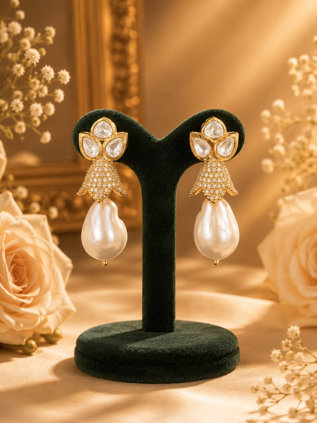 Ivory Grace with Baroque Pearl Drop Set