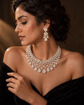 Celestial Dew Drop Diamond Necklace Set