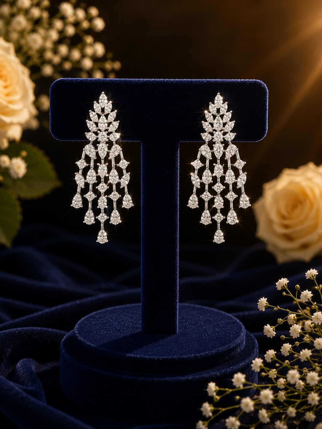 Diamond Drape Necklace Set