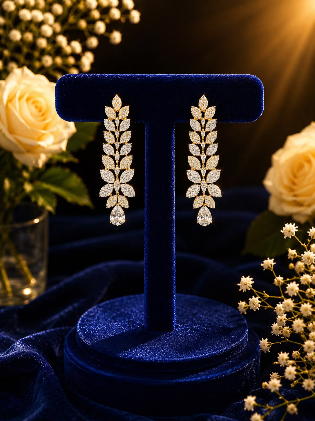 Dual Tone Diamond Symphony Necklace Set