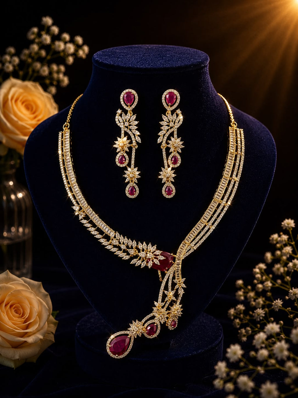 Ruby Royale Necklace Set