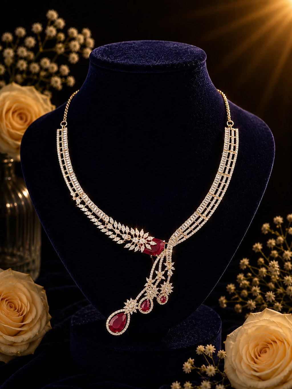 Ruby Royale Necklace Set