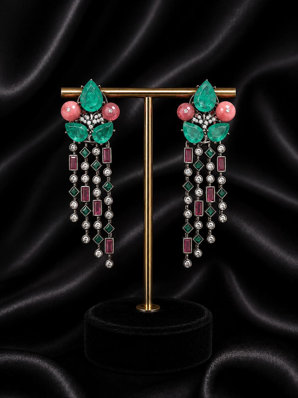 Multi Colored Dangler Earrings