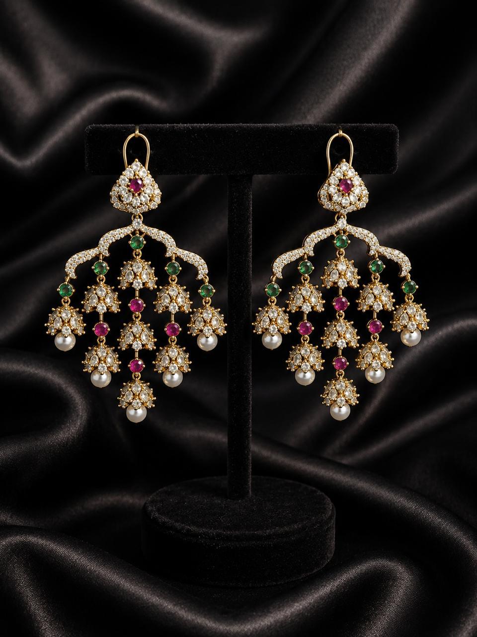 Emerald Chandelier Earrings